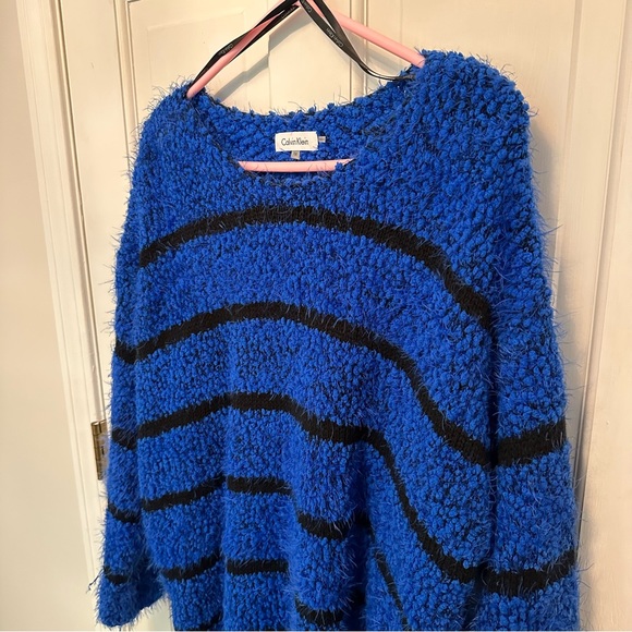 Calvin Klein Blue Striped Sweater - 1X - Picture 2 of 4